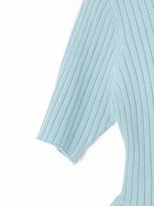 GlowEve New V-Neck Cardigan Vest For Women, Minimalist European And American Style, Solid Color, Elegant, Versatile Knit Top - Baby Blue - View 5