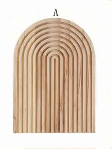 لوح تقطيع خشبي زخرفي بشكل قوس ، لوح تقديم خشبي بطراز بوهيمي، صينية خدمة زخرفية مناسبة لديكور مطبخ المنزل - بني - مشاهدة 6