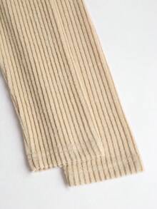 Sweetra 女式斜肩褶饰 V 腰休闲商务连体裤，深灰色 - 杏色 - 查看 7