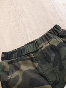 1条装幼儿男童时尚迷彩牛仔工装裤 - 彩色 - 查看 7
