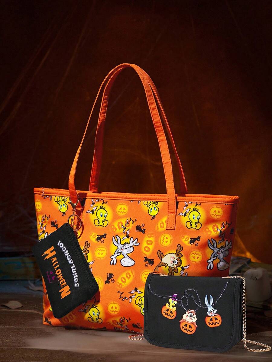 LOONEY TUNES X SHEIN Women Bag Sets - Orange - View 1