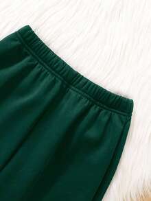 SHEIN 男童百搭休闲羊毛运动裤