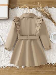 SHEIN 6Months-3Years Baby Girl Coat Casual Style Fall Outfits For Girl Haut Trench Coat