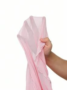 DelicateAllure Sheer High Slit Nightgown For Women - Pink - View 6