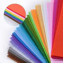 40片装毛毡布，颜色混杂，硬质毛毡布，尺寸为11.8 x 7.9英寸（20 x 30厘米），适用于DIY缝纫工艺、拼布、学校项目、装饰等，厚度为1毫米，方形毛毡布工艺材料。 - 彩色 - 查看 10