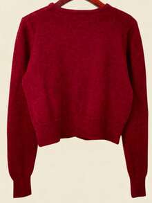 INAWLY 女士休闲百搭纯色针织开衫