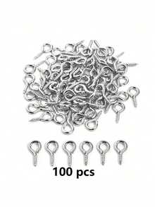 100/300/500/1000/2000pcs Multi-Color Mini Eye Needles, Eye Needles, Hooks, Eyelets, Threaded Metal Screws, Jewelry Pendant Connectors, DIY Jewelry Making Supplies, 10mm/0.39 Inch - Multicolor - View 14
