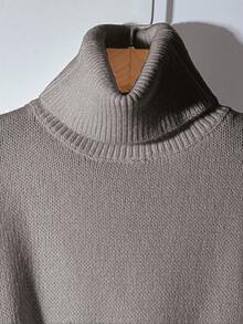 Franclia 2件套女士高端优雅针织毛衣，白色，秋冬 - 摩卡棕 - 查看 4