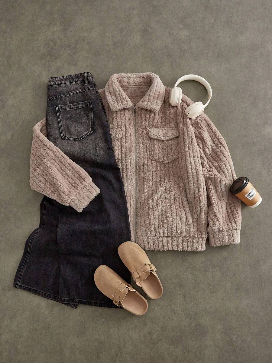 EASEVO 秋冬大码男士时尚羊毛夹克