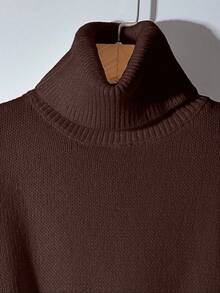 Franclia 2件套女士高端优雅针织毛衣，白色，秋冬 - 咖啡棕 - 查看 3