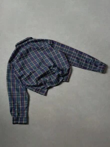 PAVTROS Casual Business Loose Plaid Long Sleeve Men Shirts, Fall