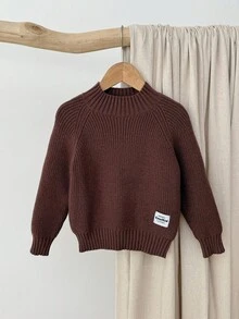 Blossori Young Boys' French Elegant Pullover Sweater Autumn Winter Clothes ForGirln - Brown - View 5