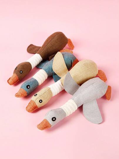 PETSIN 1pc Wild Goose-Shaped Plush Pet Toy – Squeaky Dog Interactive Play Toy, Soft Chew Gift For Puppies And Small Dogs