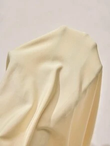 Chiquease 女士优雅纯色长裙，适合派对 - 杏色 - 查看 8