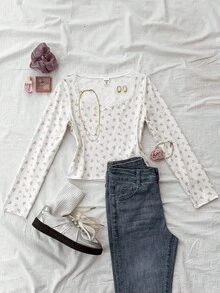 Áo thun dài tay ôm sát, có nơ ren cho bé gái tuổi teen, thoải mái cho mùa thu/đông, dự tiệc, dạo phố, đi học, xuân/thu/Giáng sinh, ngày lễ/ngày gia đình/năm mới. Áo dễ thương cho bé gái tuổi teen, quần áo giá rẻ dễ thương, áo dài tay mùa hè cho bé gái, áo dài tay cho bé gái, quần áo dễ thương cho bé gái tuổi teen. - trắng - Xem 6