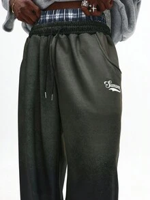 SUMWON Summer Collection Drawstring Wide Leg Sweatpants Relaxed Fit Loungewear Elastic Waist Comfortable Casual Bottoms All Season Street Style Essential Pants Plain - Black - View 6