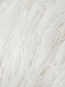 FeverCity 男士休闲纯色仿皮草短款夹克，秋冬 - 米色 - 查看 5