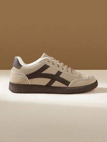 CUCCOO EASI Women's Soft & Comfortable Casual Lace-Up Sneakers, Suitable For All Seasons, Spring/Summer For Christmas - Beige - View 3