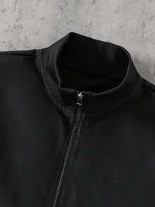 SHEIN Mirajuku Giacca casual con colletto alla coreana e stampa di dinosauri per ragazzi adolescenti