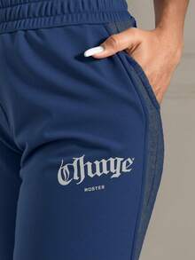 EURMUSE Women's Letter Printed Sweatpants - Royal Blue - View 5