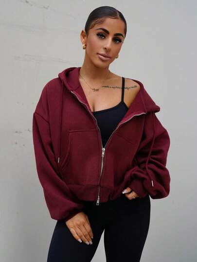 SAYEHFBABY Double Zip Through Hoodie Casual, Airport Back To School Fall Autumn