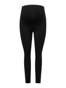 Modmama Maternity 2pcs Solid Elastic Waist Leggings Tights Leggings Black Leggings For Women Maternity Leggings - Black - View 6