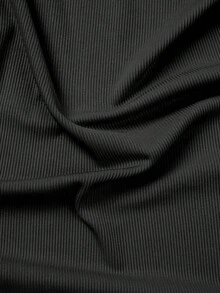 Manfinity Dauomo Áo thun nam cổ lọ tay dài, dáng ôm, màu trơn - Màu xám đen - Xem 3