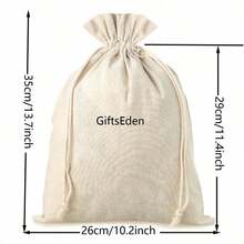 10PCS, 9 Sizes, 100% Natural Plain Linen Christmas Snowflake Drawstring Bags, Jute Burlap Fabric Pouches, Can Store Fruits, Vegetables, Coffee, Can Be Used For Jewelry, Gifts, Cosmetics, Clothes And Other Packaging, Suitable For Christmas, Birthday, Wedding, Party Gifts - Multicolor - View 13