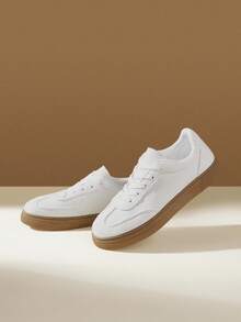 CUCCOO EASI 白色厚底系带休闲百搭时尚舒适运动鞋 - 白色 - 查看 6