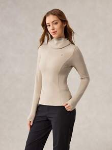 OutZeal 女士吸湿速干柔软户外运动衫，适合徒步、露营、滑雪 - 灰色 - 查看 7