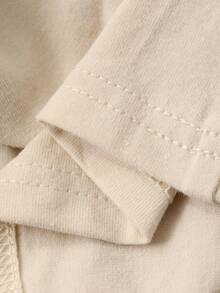 DAZY 2pcs Kids Tween Girls Crew Neck Printed Long Sleeve T-Shirt And Pants Set, Fall Outfit - Apricot - View 8