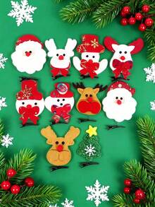 PETSIN 1 Piece Of Cartoon Christmas Hair Clip, Antler Hair Clip, Pet Christmas Hair Clip, Hair Accessory, Headwear, Pet Supplies - Multicolor - View 1