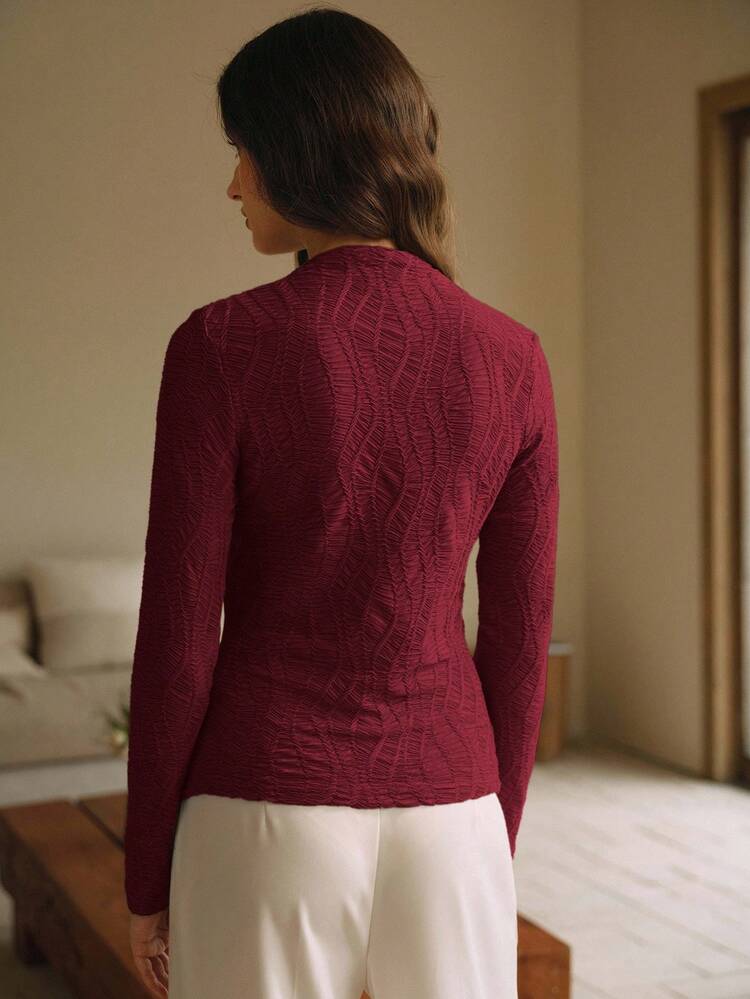 Anewsta Essential Elegant & Slim Fit Casual Christmas Red T-Shirt, Suitable For Commuting