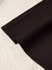 GlowEve CURVE Plus Size Women High-Waisted A-Line Skirt, Elegant For Commuting - Coffee Brown - View 4