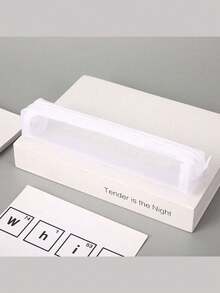 1/2/3个装极简透明网眼铅笔盒，学生考试用品收纳袋，迷你方形收纳袋，返校季必备，学习用品，铅笔袋，书包 - 黑色 - 查看 5