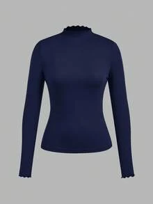 SHEIN EZwear 3件套休闲简约长袖紧身T恤，秋冬 - 彩色 - 查看 7