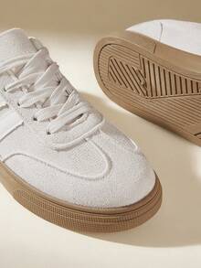 CUCCOO EASI 女士圆头休闲百搭运动鞋 - 米色 - 查看 5