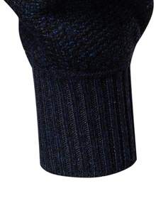 Manfinity Homme Herren Lässig gestreifter Rundhals Langarm Loose Fit Strickpullover, Herbst/Winter - Braun - Übersicht 4