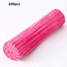 200 dải vải nhung dày nhiều màu, đồ thủ công làm từ ống thông nhiều màu, 9 màu sắc rực rỡ cho đồ thủ công và dự án nghệ thuật tự làm, que bông cho đồ trang trí Ngày lễ tình nhân, Ngày của mẹ và Lễ Phục sinh. - Nhiều màu - Xem 7