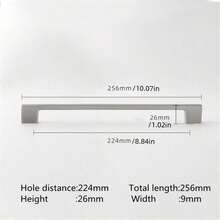 1 pieza Manija simple de aleación de aluminio cepillado negro para gabinete de cocina, cajón, puerta de vidrio, armario, mueble - Herraje para muebles - Multicolor - Ver 19