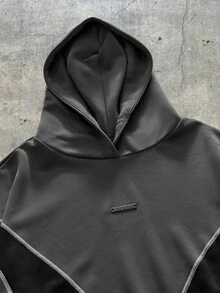 AXEPEAK 男士拼色连帽衫，适合秋冬 - 彩色 - 查看 3