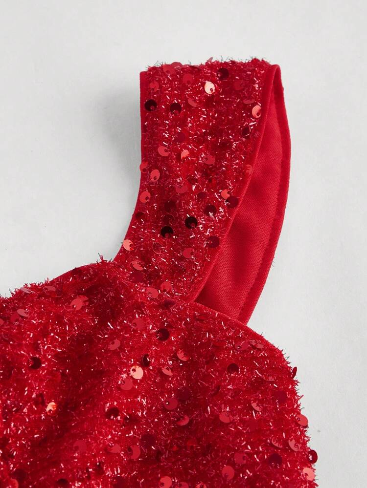 SHEIN MOD Women's Red Sequin Off-Shoulder Mini Dress,Formal Dress,Red Dress,Fairy  Core,Tube Dress,Fairy Dress,Princess Masquerade Ball Dress,New Year Eve  Dress,New Year Party Dress,Holiday Dress | SHEIN USA