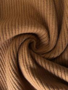 Rafferiza Women's Autumn And Winter Brown Commuting Round Neck Straight Shoulder Long Sleeves Contrast Color Slim Fit Stretch Knitted Cardigan, Winter Fall Autumn Fall New Year Thanksgiving Party Wedding Elegant - Multicolor - View 5
