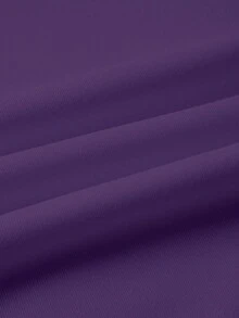 SHEIN LUNE 1 Stück Damen Einfarbiges Lässiges Bequemes Vielseitiges Langarm T-Shirt - Violett - Übersicht 4