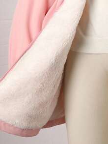 SHEIN Chaqueta con capucha informal para niñas preadolescentes y adolescentes con diseño floral 3D lindo - Multicolor - Ver 9