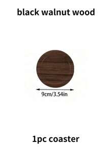 4 pièces/3 pièces/2 pièces/1 pièce Dessous de verre en noyer noir, 1 set de dessous de verre en bois, dessous de verre ronds en hêtre jaune, set de dessous de verre en bois de hêtre, tapis pour tasses à café, décoration de table à manger, décoration de table de cuisine et de salon, dessous de verre isolants contre la chaleur - couleur noyer - Voir 7