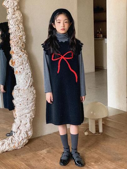 DAZY Tween Girls' Sleeveless Sweater Dress