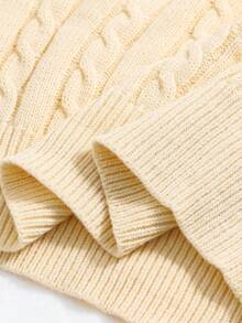 SHEIN Teens Boys' Casual Comfortable Versatile Solid Color Turndown Collar Half Zip Front Sweater