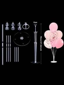 70/130/160 厘米气球支架套件，带底座和杆的气球柱，适用于婚礼生日派对装饰、圣诞派对用品