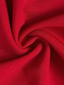 SHEIN Clasi Eleganter A-Linien-Rock in Große Größen mit 3D-Blumendekoration - Bordeaux - Übersicht 2